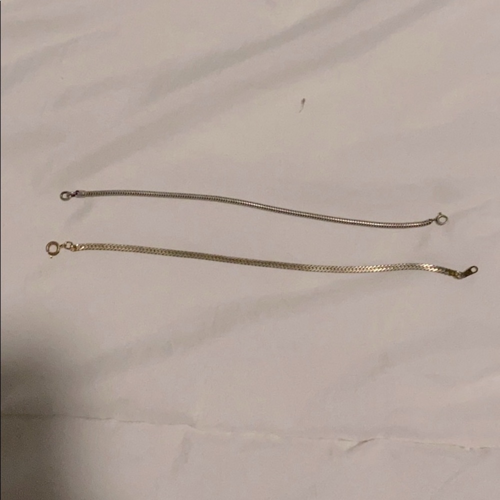 Real silver bracelets 6 inches long